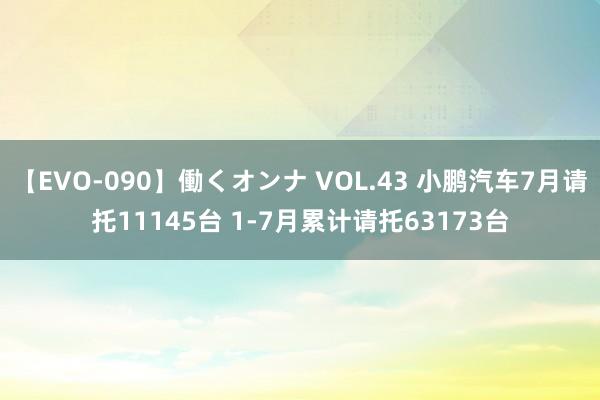 【EVO-090】働くオンナ VOL.43 小鹏汽车7月请托11145台 1-7月累计请托63173台