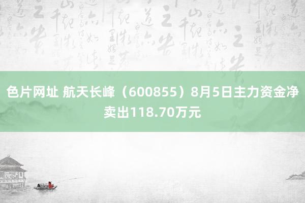 色片网址 航天长峰（600855）8月5日主力资金净卖出118.70万元