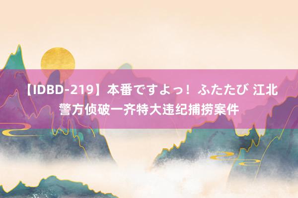 【IDBD-219】本番ですよっ！ふたたび 江北警方侦破一齐特大违纪捕捞案件