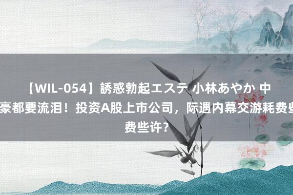 【WIL-054】誘惑勃起エステ 小林あやか 中东土豪都要流泪！投资A股上市公司，际遇内幕交游耗费些许？