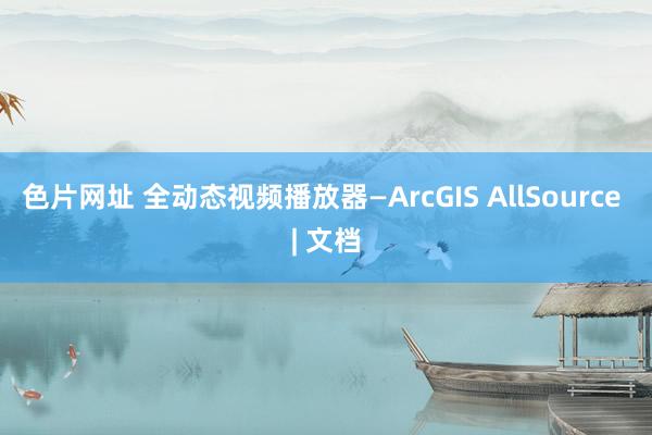 色片网址 全动态视频播放器—ArcGIS AllSource | 文档