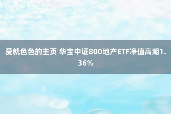 爱就色色的主页 华宝中证800地产ETF净值高潮1.36%