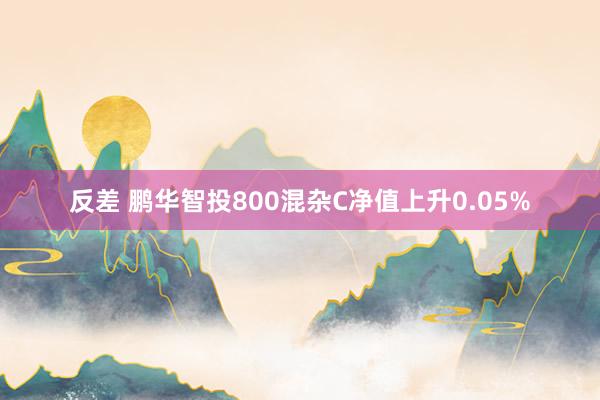 反差 鹏华智投800混杂C净值上升0.05%